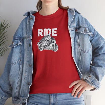 "Ride" Unisex Heavy Cotton Tee with Honda CBR 650R