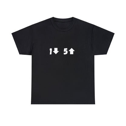 1 Down 5 Up Unisex Heavy Cotton Tee - Choose Your Colour