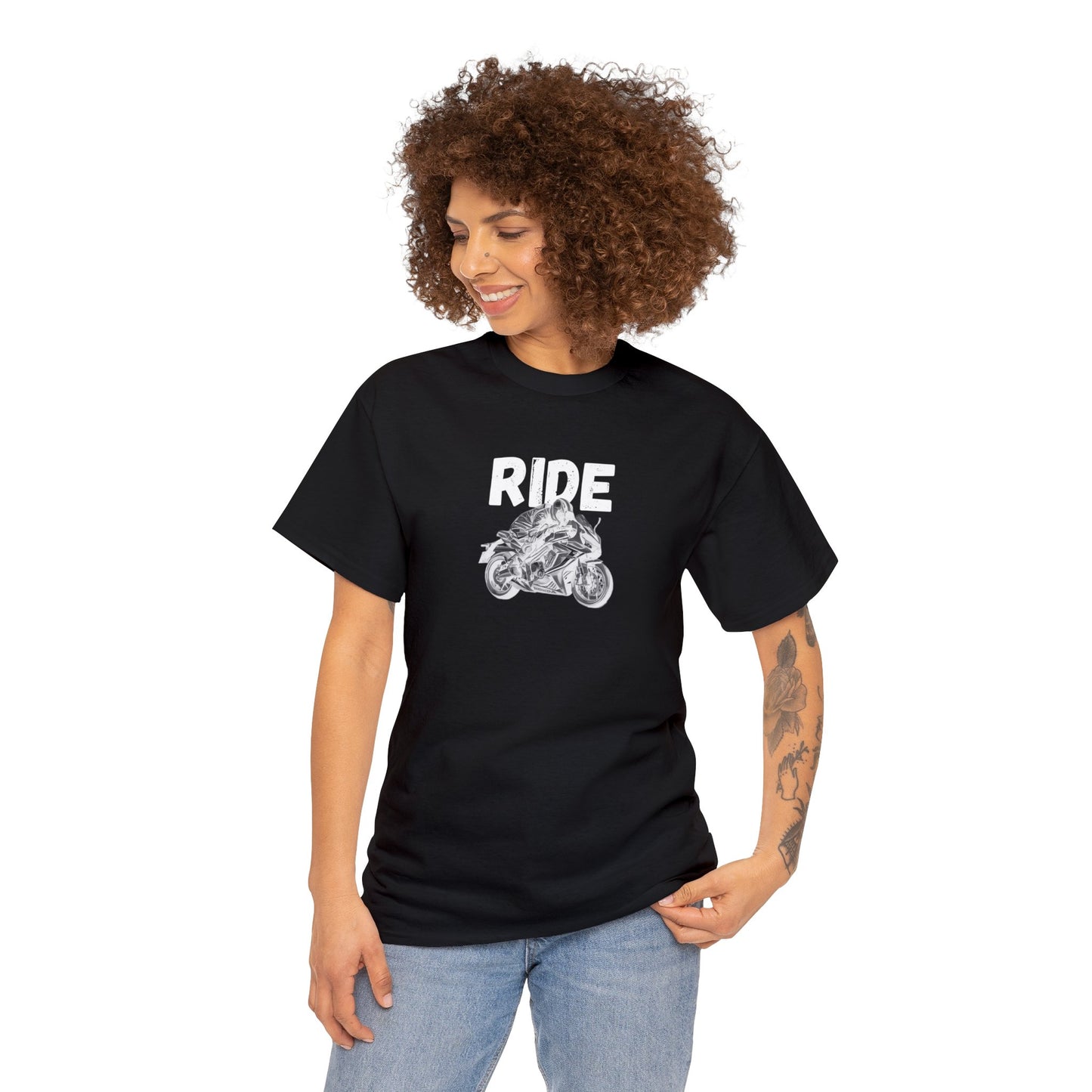 "Ride" Unisex Heavy Cotton Tee with Honda CBR 650R