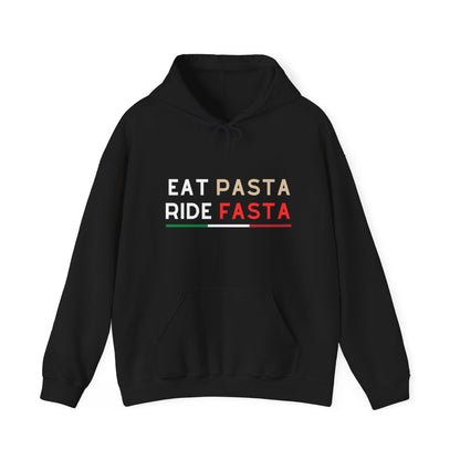 "Eat Pasta, Ride Fasta" Hooded Sweatshirt