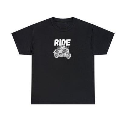 "Ride" Unisex Heavy Cotton Tee with Honda CBR 650R