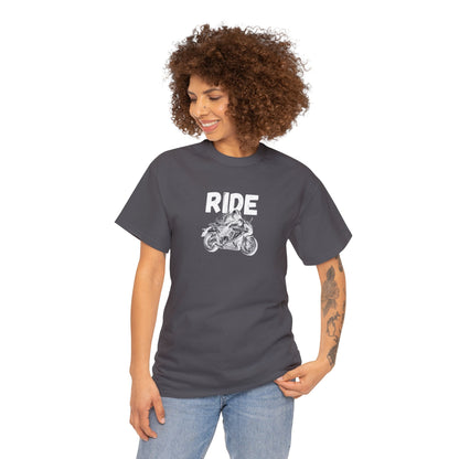 "Ride" Unisex Heavy Cotton Tee with Honda CBR 650R