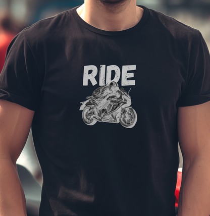 "Ride" Unisex Heavy Cotton Tee with Honda CBR 650R